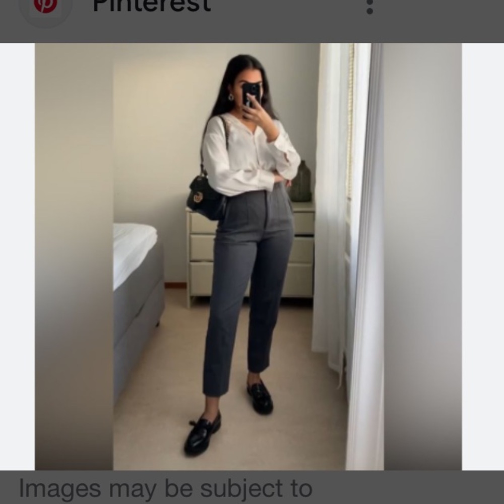 Zara Womens Gray Plaid The Modern High Rise Pants Size